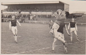 Harold in goals for Fryston Colliery Welfare Football Team approximately 1960 Yorkshire, England