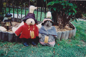 paddington and lucy in front of ducks