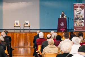 Anne presenting her speech to the audience